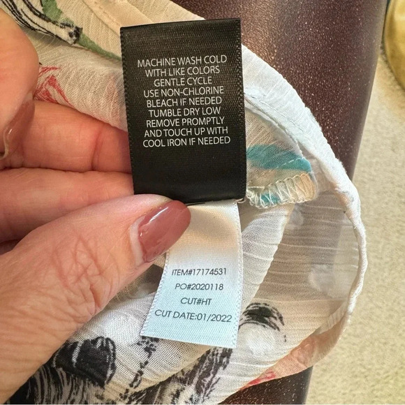 Torrid Long Sleeve Sheer Floral Embroidered Blouse - Picture 7 of 8